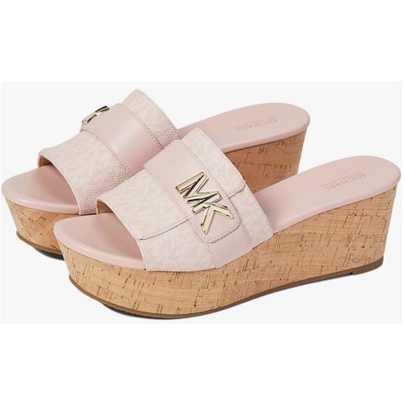 Michael Kors Jilly Platform Slide Smokey Rose 10 M Sandal - Picture 1 of 2